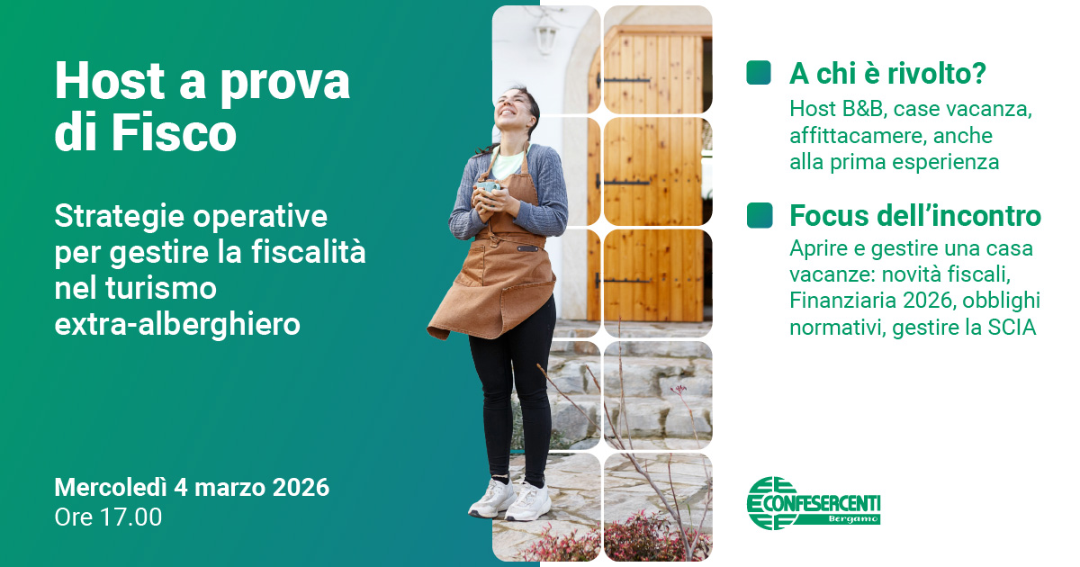 SEMINARIO FISCALE ORGANIZZATO DA AIGO CONFESERCENTI BERGAMO